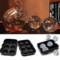 Форма для льда силиконовая Ice Шар 6 ячеек 18,5x12,5x4,6 см Черный (C051355) Луцк