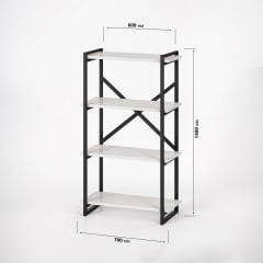Стеллаж No Brand Ant-2 70х30х140 см Белый (26611570) Токмак
