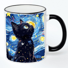 Чашка No Brand Cat 330 мл Разноцветный (chaska-cat-13) Буча