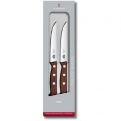 Набор ножей для стейков Victorinox Wood Steak Set 2 шт Коричневый (5.1200.12G) Днепр