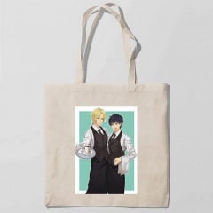 Эко-сумка шоппер с принтом Banana Fish - Банановая рыба 4 Кавун Бежевый Виноградів