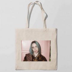 Эко-сумка шоппер с принтом Billie Eilish-Билли Айлиш Кавун Бежевый Полтава