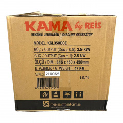 Генератор бензиновый KAMA KGL3500CE с электростартером 2.8 кВт Черно-желтый (1720291492) Буча