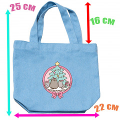 Детская эко-сумка 2Life Pusheen cat Кот новый год 25х22 см Голубой (v-12160) Луцк
