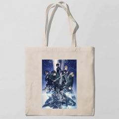 Эко-сумка шоппер с принтом Сериал Вторжение титанов Shingeki no Kyojin Кавун Бежевый Фастов
