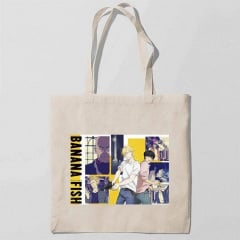 Эко-сумка шоппер с принтом Banana Fish - Банановая рыба 2 Кавун Бежевый Львов