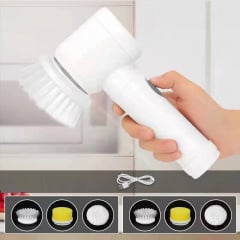 Щетка для уборки акумуляторная ANbeauty с 3 сменными насадками Белый (AN0103475) Геническ