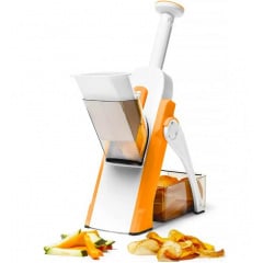 Ручная овощерезка-мультислайсер для овощей и фруктов Brava Spring Slicer 3 лезвия Оранжево-белый (2104618551) Чернигов