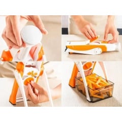 Ручная овощерезка-мультислайсер для овощей и фруктов Brava Spring Slicer 3 лезвия Оранжево-белый (2104618551) Чернигов