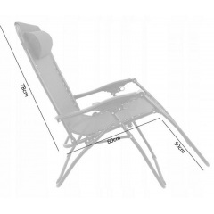 Шезлонг Garden Line Relax Black до 130 кг Черный Вишневе