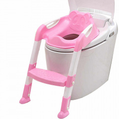 Накладка на унитаз с лесенкой 2 в 1 Baby Assistant DA6815 Розовый с белым Шостка