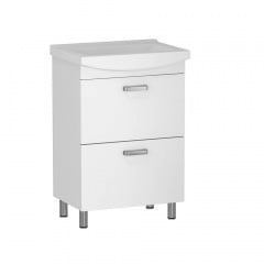 Тумба підлогова RJ Fortuna-L 50 см з умивальником, білий (RJFU016-0150WHSET) Дрогобич