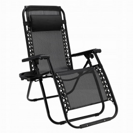 Шезлонг Jumi Relax Black до 130 кг Черный