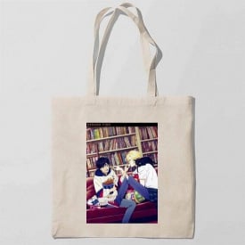 Эко-сумка шоппер с принтом Banana Fish - Банановая рыба 8 Кавун Бежевый