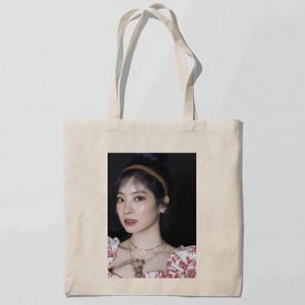 Эко-сумка шоппер с принтом Dahyun-Дахён Кавун Бежевый