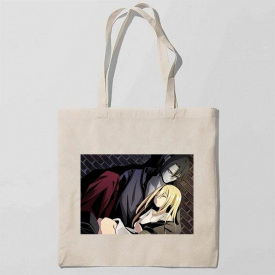 Эко-сумка шоппер с принтом Angels of Death Ангел Кровопролития 3 Кавун Бежевый