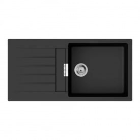 Мийка кухонна Hansgrohe S52, граніт, з крилом, накладна, чорний (43358170)