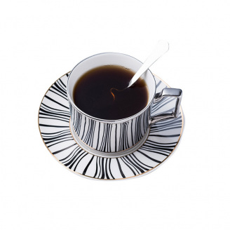 Набор керамическая чашка с ложкой и блюдцем No Brand A24 270 мл 13160-83925