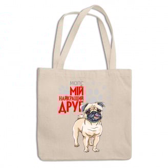 Эко-сумка шоппер с принтом для собачника 