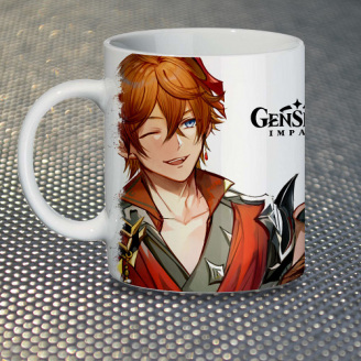 Чашка Fan Girl Тарталья и Чжун Ли Геншин Импакт - Genshin Impact New (14565) 330 мл Разноцветный