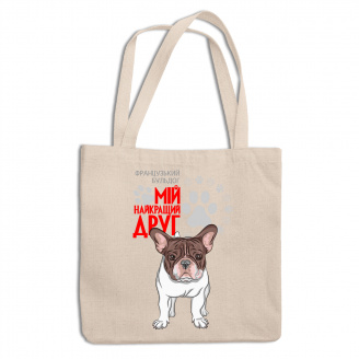 Эко-сумка шоппер с принтом для собачника 