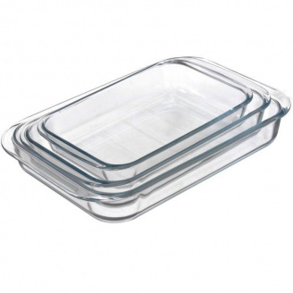 Набор стеклянных противней A-PLUS 3шт (1086)