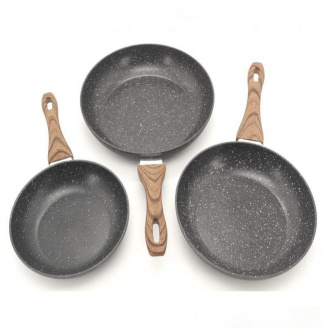 Набор сковородок A-PLUS MS-3014 20/24/28 см Мраморное покрытие