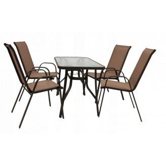 Комплект садовой мебели Kontrast Majorka DUO-4 Brown 5 шт