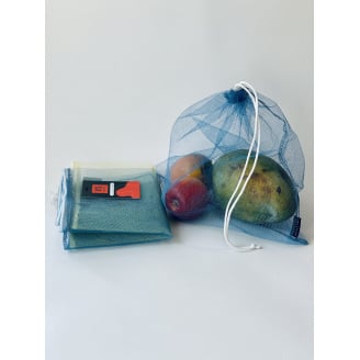 Мешки из сетки для продуктов желто-голубые VS Thermal Eco Bag 3 шт