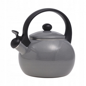 Чайник эмалированный со свистком Kamille KM-1038D 2.2 л Серый