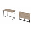Стол раскладной Морис 900 Ferrum-decor 75x90x50 см Черно-бежевый (MORI902) Измаил