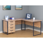 Стол угловой офисный Tobi Sho LOFT Gold СУЛГ/2-1 с 4 ящиками столешница 18 мм, 1400х1400х750 Дуб аппалачи Доманёвка