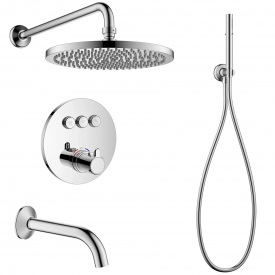 Душова система термостатична Imprese Smart Click прихованого монтажу на 3 функції, кругла, хром (ZMK101901225)