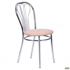 Стілець AMF Велес хром м'яке сидіння бежеве-Неаполь N-16