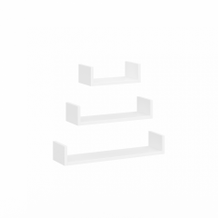 Набір настінних полиць Паріс білий 30/45/60х15х10 Токмак