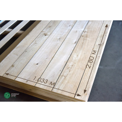 МДФ-плита, шпонированная дубом, 17 мм А/B 2,80х2,07 м Ахтырка