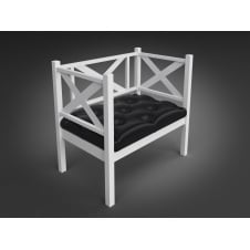 Крісло-диван Грін-Трик-Лофт металеве з мяким сидінням на ніжках