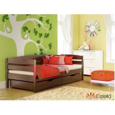 Дитяче ліжко Estella Нота-Плюс 80x190 см дерев'яна одномісна колір горіх-101