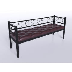 Офісний диван Грін-Трик 180 см металевий з м'яким сидінням Новояворовск