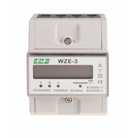 Трехфазный счетчик электроэнергии WZE-3, 80A