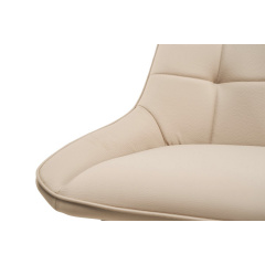 Комплект обідніх стільців Мілано М-75 (6 шт.), шкірзам Капучіно/чорний, для кухні, їдальні, кафе, 890×510×605 мм Кропивницький