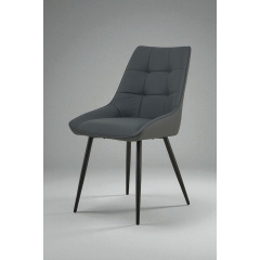 Комплект обеденных стульев Милано М-75 (2 шт.), кожзам Серый/черный, для кухни, столовой, кафе, 890×510×605 мм Киев