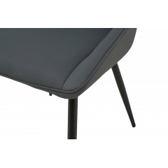 Комплект обеденных стульев Милано М-75 (2 шт.), кожзам Серый/черный, для кухни, столовой, кафе, 890×510×605 мм Киев