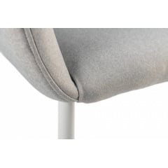 Комплект стульев обеденных Терра М-220 (6 шт.) с подлокотниками, мохер Устричный/белый, для кухни, столовой, 830×550×580 мм Лосиновка