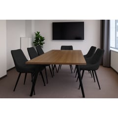 Комплект обеденных стульев Милано М-75 (2 шт.), кожзам Черный/черный, для кухни, столовой, кафе, 890×510×605 мм Кременец