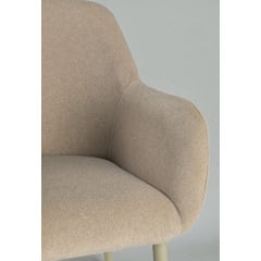 Комплект стульев обеденных Терра М-220 (4 шт.) с подлокотниками, мохер Макадамия/капучино, для кухни, столовой, 830×550×580 мм Александрия