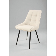 Комплект стульев обеденных Милано М-75 (4 шт.), кожзам Айвори/черный, для кухни, столовой, кафе, 890×510×605 мм Киев