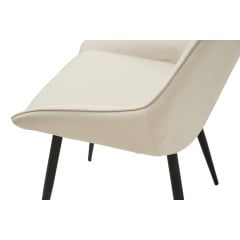 Комплект обеденных стульев Милано М-75 (2 шт.), кожзам Айвори/черный, для кухни, столовой, кафе, 890×510×605 мм Ромны