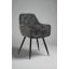 Комплект обеденных стульев Арис М-65 (2 шт.) с подлокотниками, велюр Серый/черный, для кухни, столовой, 860×580×590 мм Днепрорудное