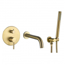 Змішувач для ванни і душу VBI Milano Brushed Gold прихованого монтажу золото мат (VBI-050107BG)